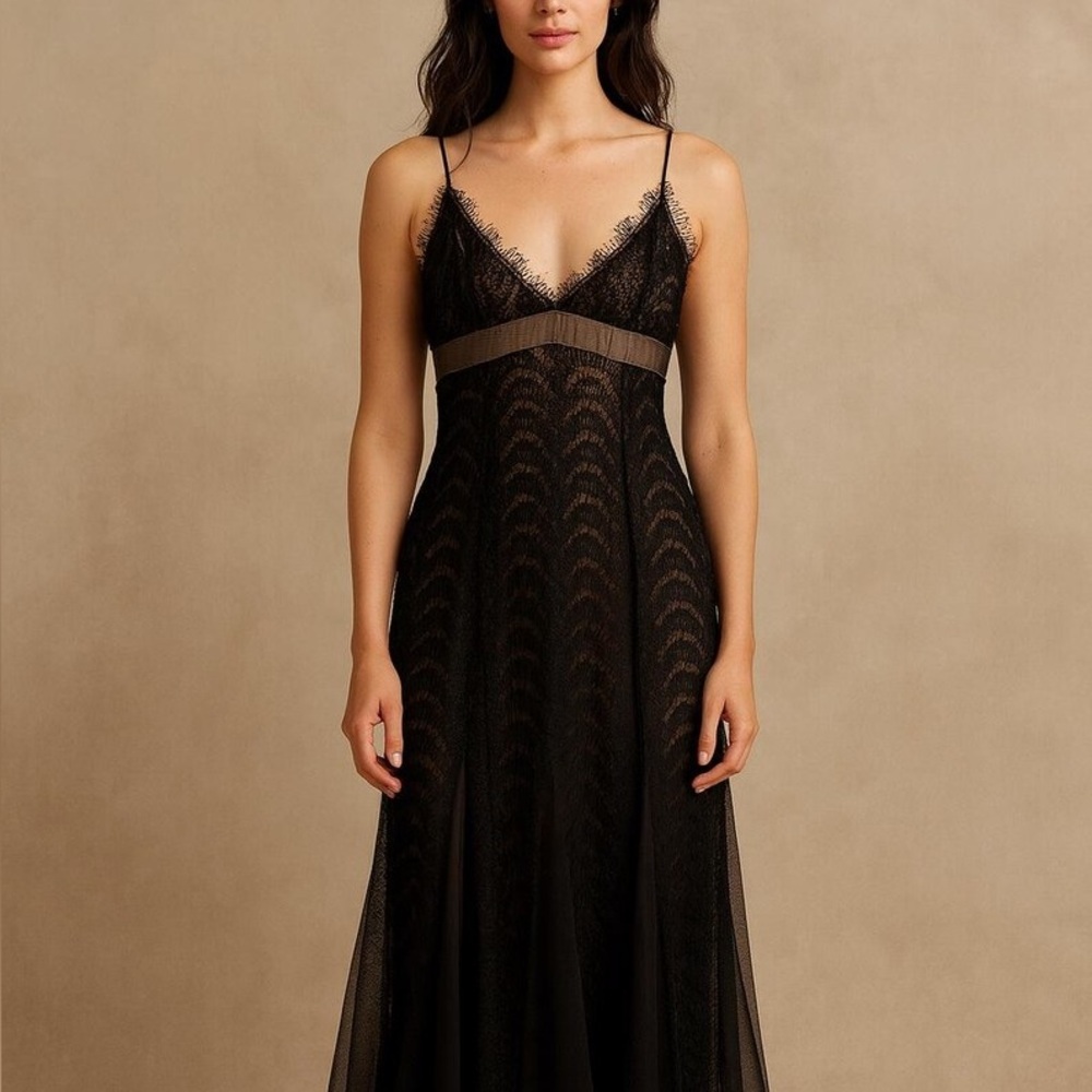 BCBGMAXAZRIA Black Lace Cocktail Dress | Size 6